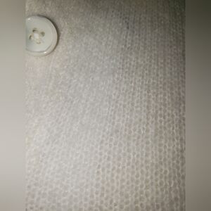 NWT Banana Republic 50% Alpaca wool knit crew 3/4 button up loose knit sweater